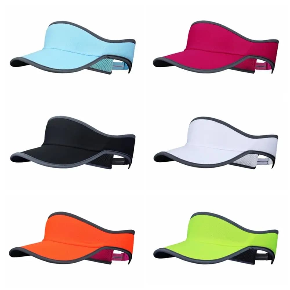 Visiera estiva in rete Tappo superiore vuoto Protezione solare regolabile Protezione solare Cappello da sole Cappello da tennis traspirante casual Ciclismo Escursionismo