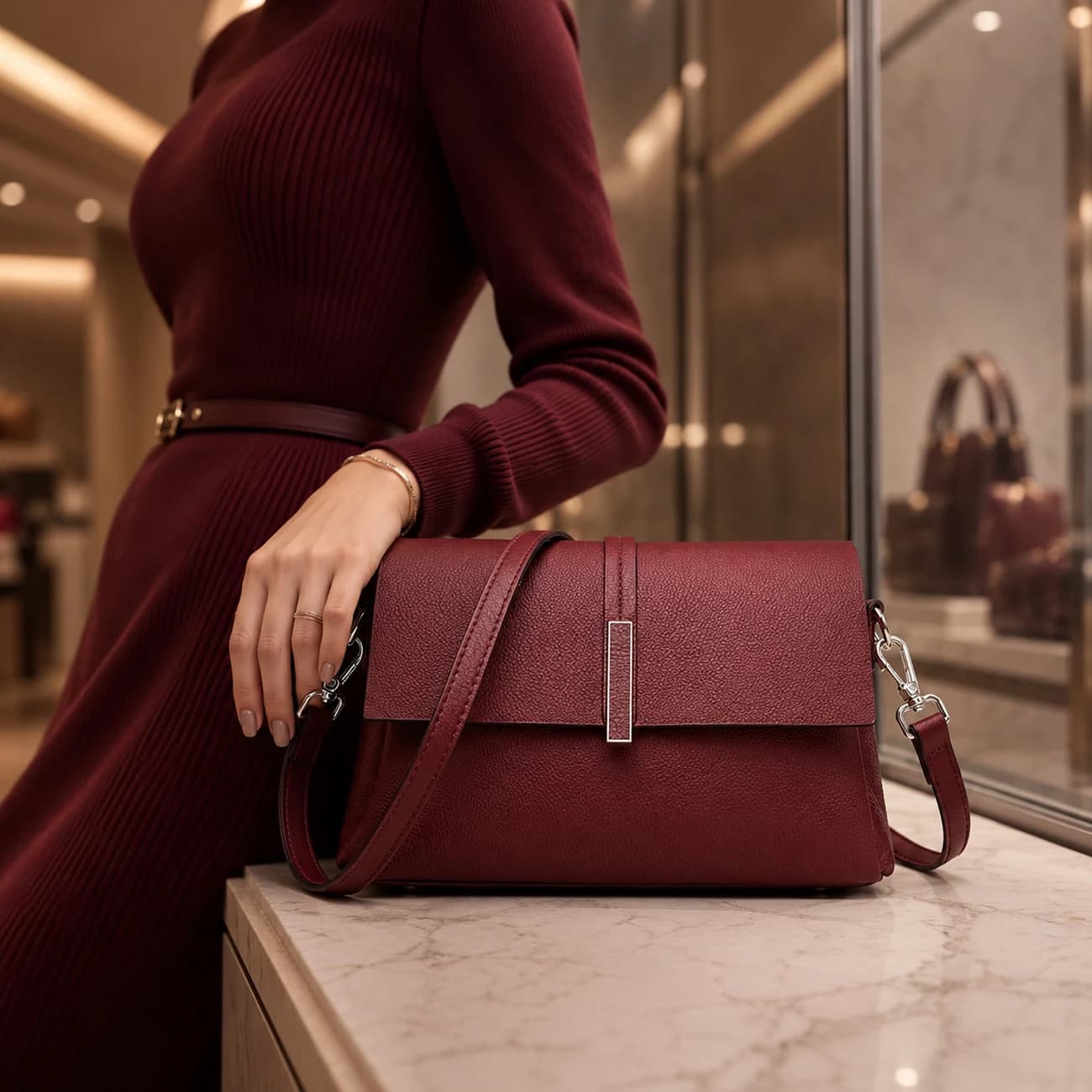 Borse da donna in vera pelle, borsa a tracolla per donna, borsa a mano con chiusura magnetica, classica borsa a spalla per tutti i giorni