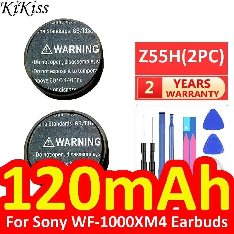 Batteria per cuffie wireless a lunga durata 120Mah Z55H 2PC per auricolari Sony WF-1000XM4