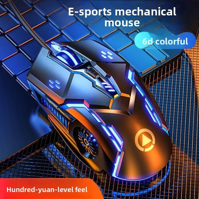 [Silver Carving] Mouse da gioco meccanico GW con cavo USB per computer desktop, notebook e e-sport