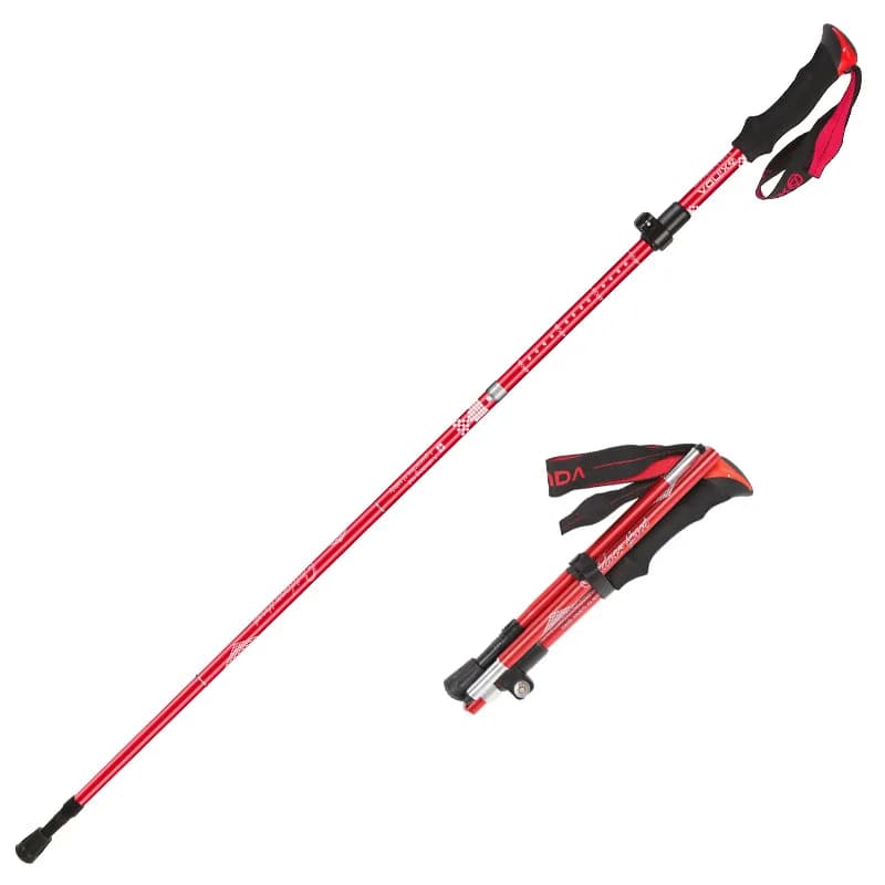Bastoncini da Trekking Pieghevoli in Lega di Alluminio Ultraleggeri con Chiusura Rapida per Donne e Uomini, Escursionismo, Corsa, Nordic Walking