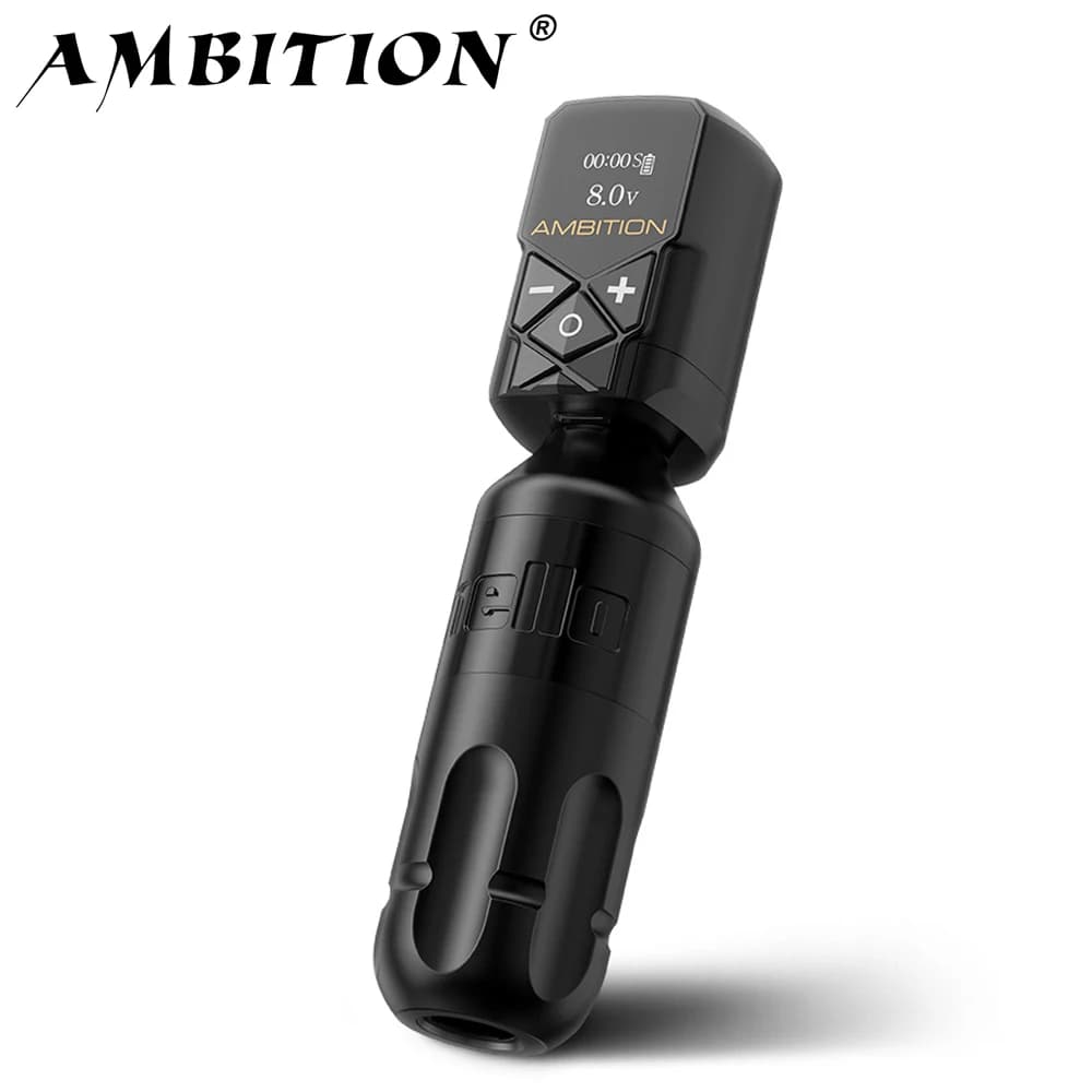 Ambition Stroke 4.0mm Macchina rotativa per tatuaggi Motore coreless Penna per trucco permanente Grip 33mm Interfaccia RCA per body art