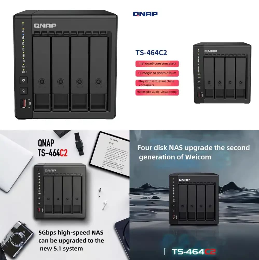 QNAP TS-464C2 Server NAS a 4 Bay per Archiviazione