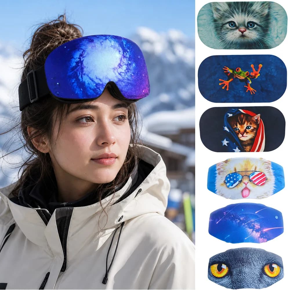 Thick‑Glove Friendly Ski Goggle Cover, Adult Teen Riders, Ski Snowboard Quick Remove Lens Protector For Cold Conditions