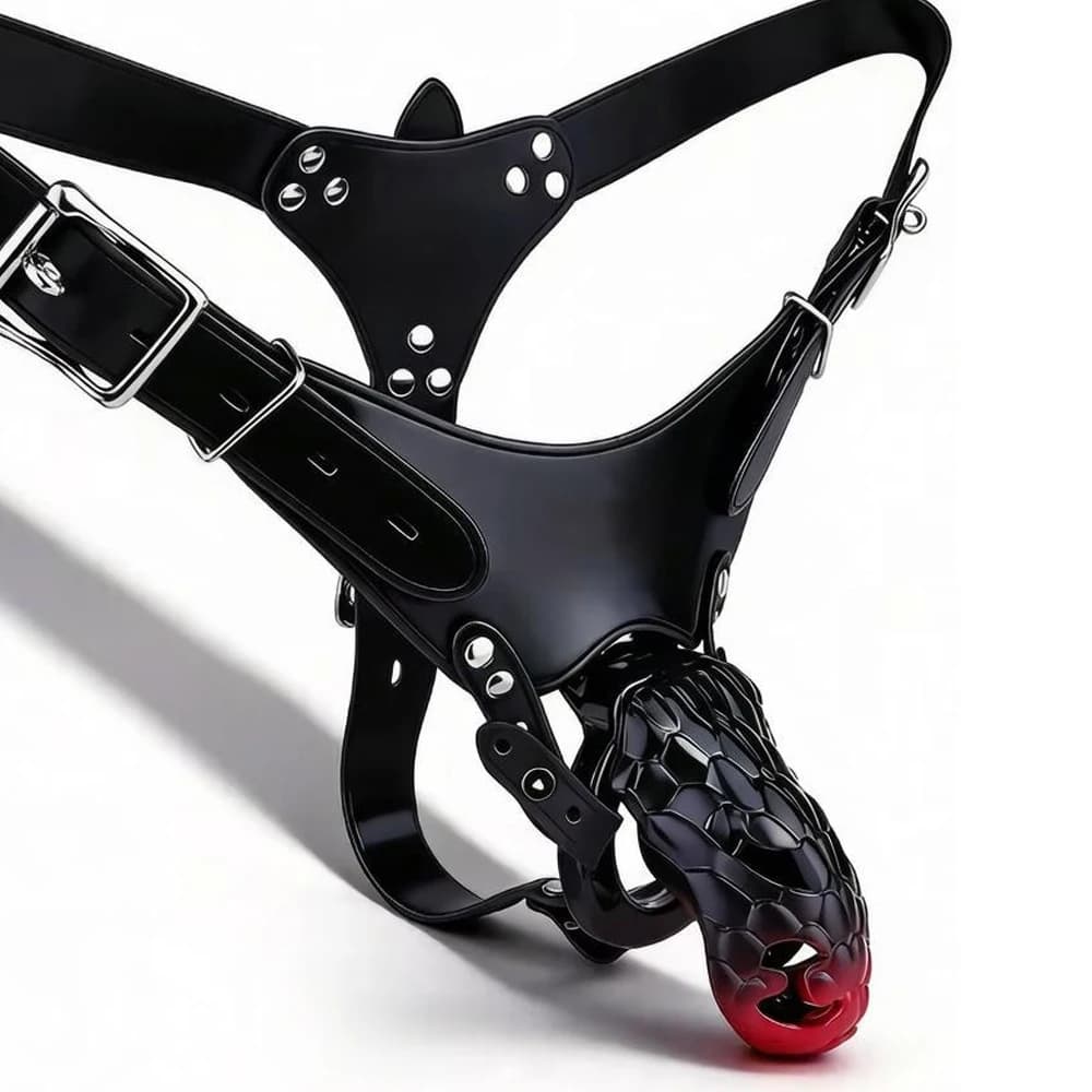 2026 New S/M/L ABS Resin Fantasy Male Chastity Belt with 4Sizes Heavy Duty Penis Rings Mamba Cock Lock BDSM Penis Resistant Gear