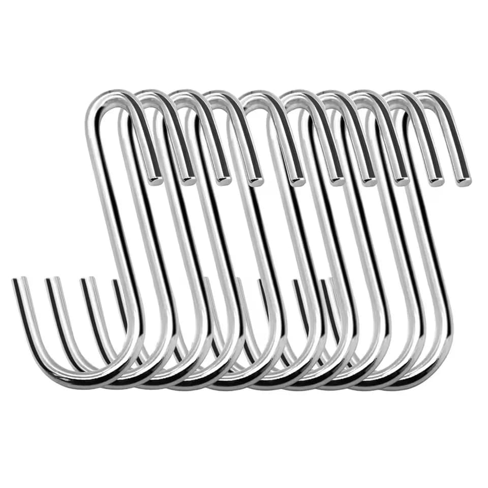 5/20pcs S Shape Hooks Kitchen Bathroom Multifunctional Stainless Steel Hook For Hanging Dresses Bag Towels Plants Hook for Clothes