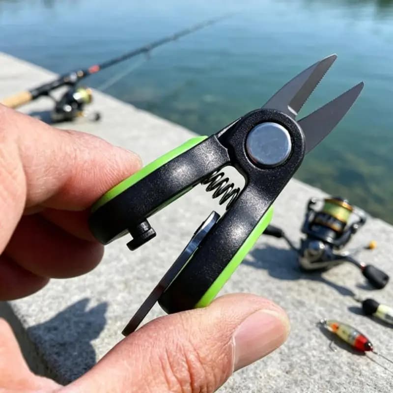 Stainless Steel Portable Fishing Scissors Serrated Blade for Lure PE Line Fishing Line Cut Professional Angler Use