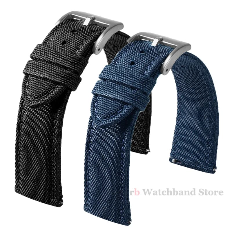 20mm 22mm cinturino per orologio impermeabile in tela di vela per Omega per Seiko cinturino in nylon bifacciale cinturino a sgancio rapido cintura sportiva per uomo