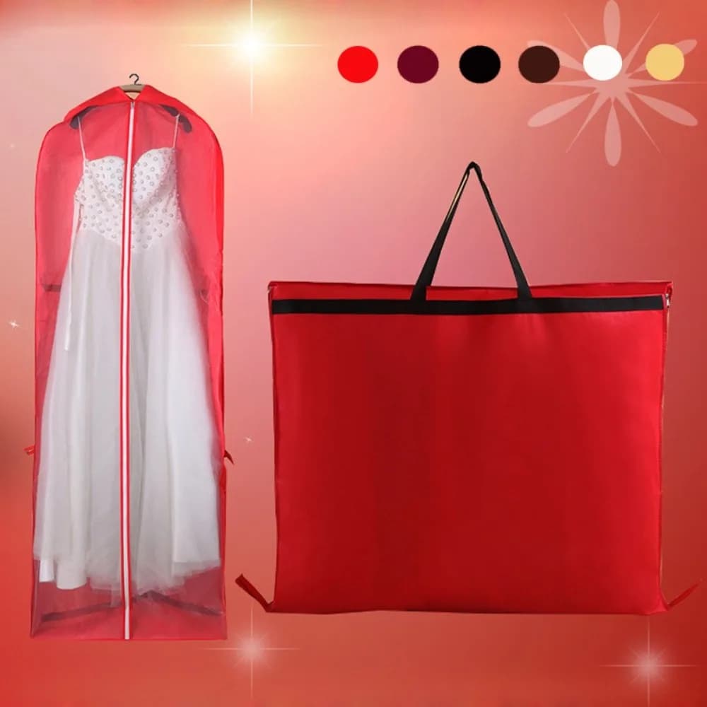 150cm Dress Dust Cover Waterproof Foldable Storage Bag Covers Dustproof Dress Clothes Garment Suit Cover