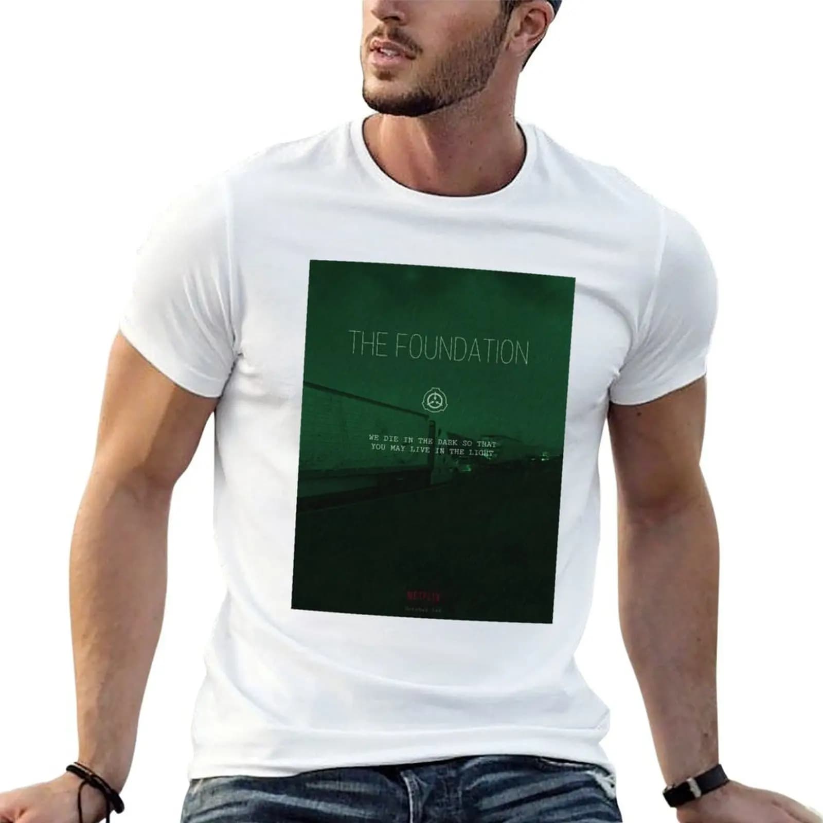 SCP Foundation Netflix Poster T-Shirt Work Utility Casual Tee Shirt