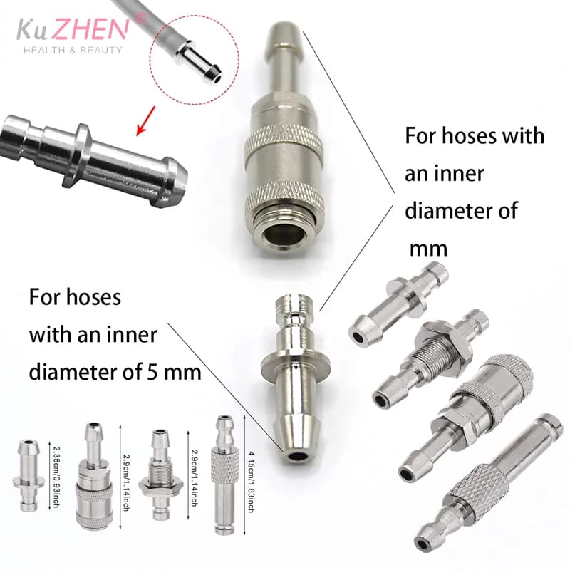 Metal Air Hose Connector NIBP Adapter Blood Pressure Meter BP Cuff Joint Link Male Female Quick Connection Bayonet Airway Joints