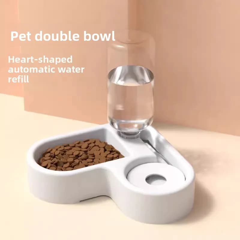 Ciotola doppia per cani e gatti - Set di ciotole per animali domestici e cibo, ciotola per l'alimentazione adatta a gatti e cani di piccola taglia