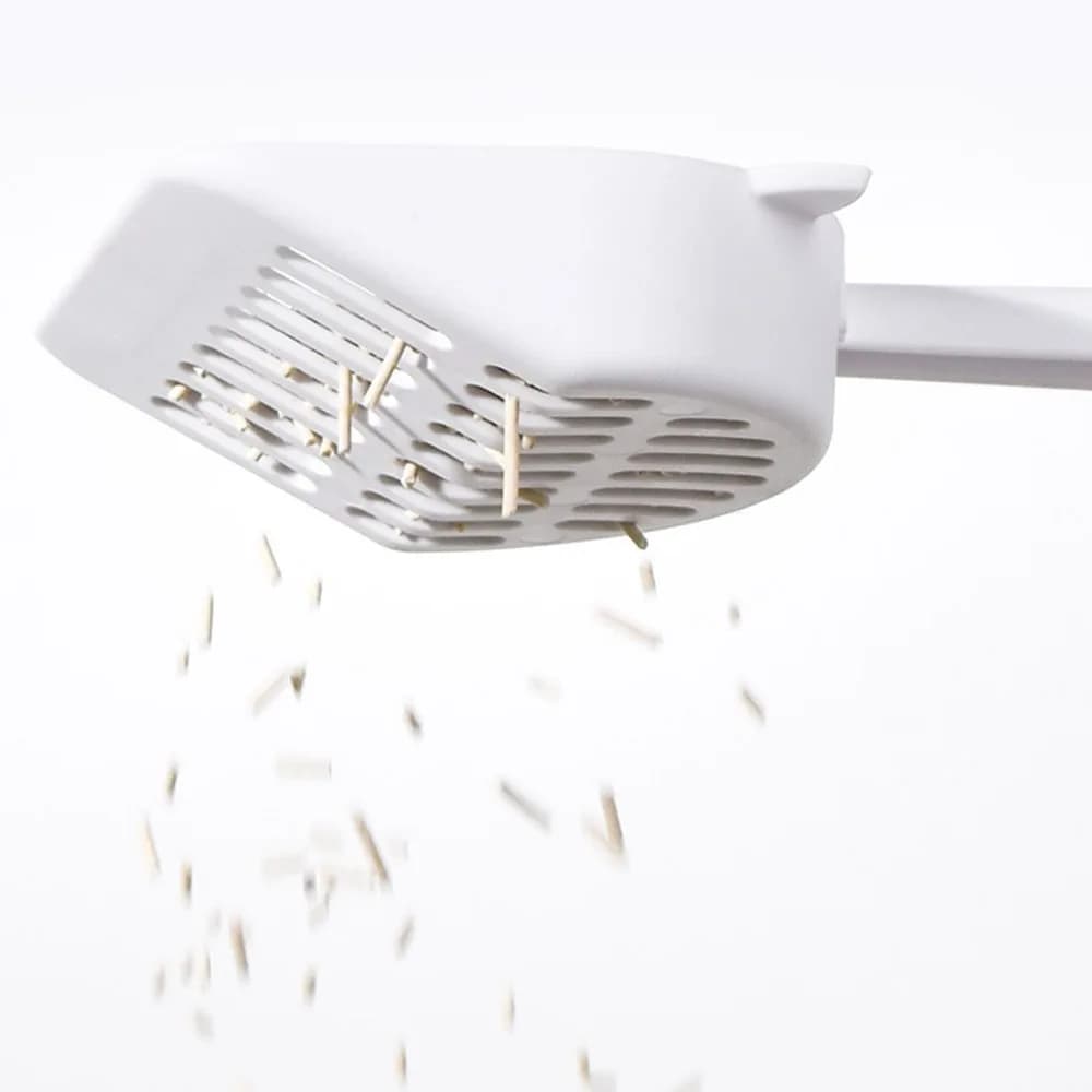 Practical Nonslip Handle Cat Litter Scoop with Back Hook Easy Separation Kitten Pooper Lifter Litter Clean Tool Home Use