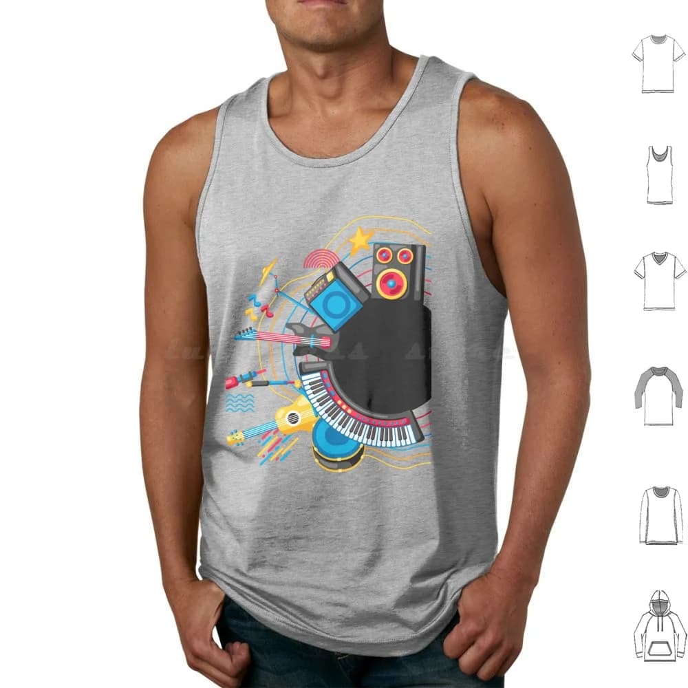 Music Is Life Tank Tops Gilet senza maniche Music Band Song Pop Cute Retro 90s Type O Negative Classic Pink Pierce The Pierce
