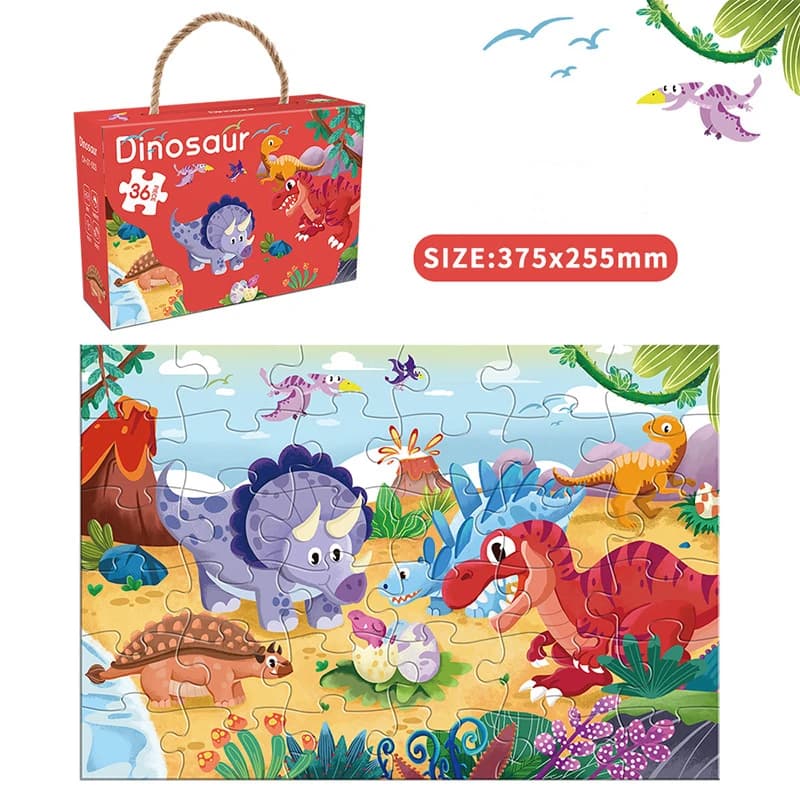 36 pezzi che trasportano puzzle per bambini di carta pezzi grandi puzzle illuminazione regalo 3-6 anni giocattoli per bambini puzzle per bambini