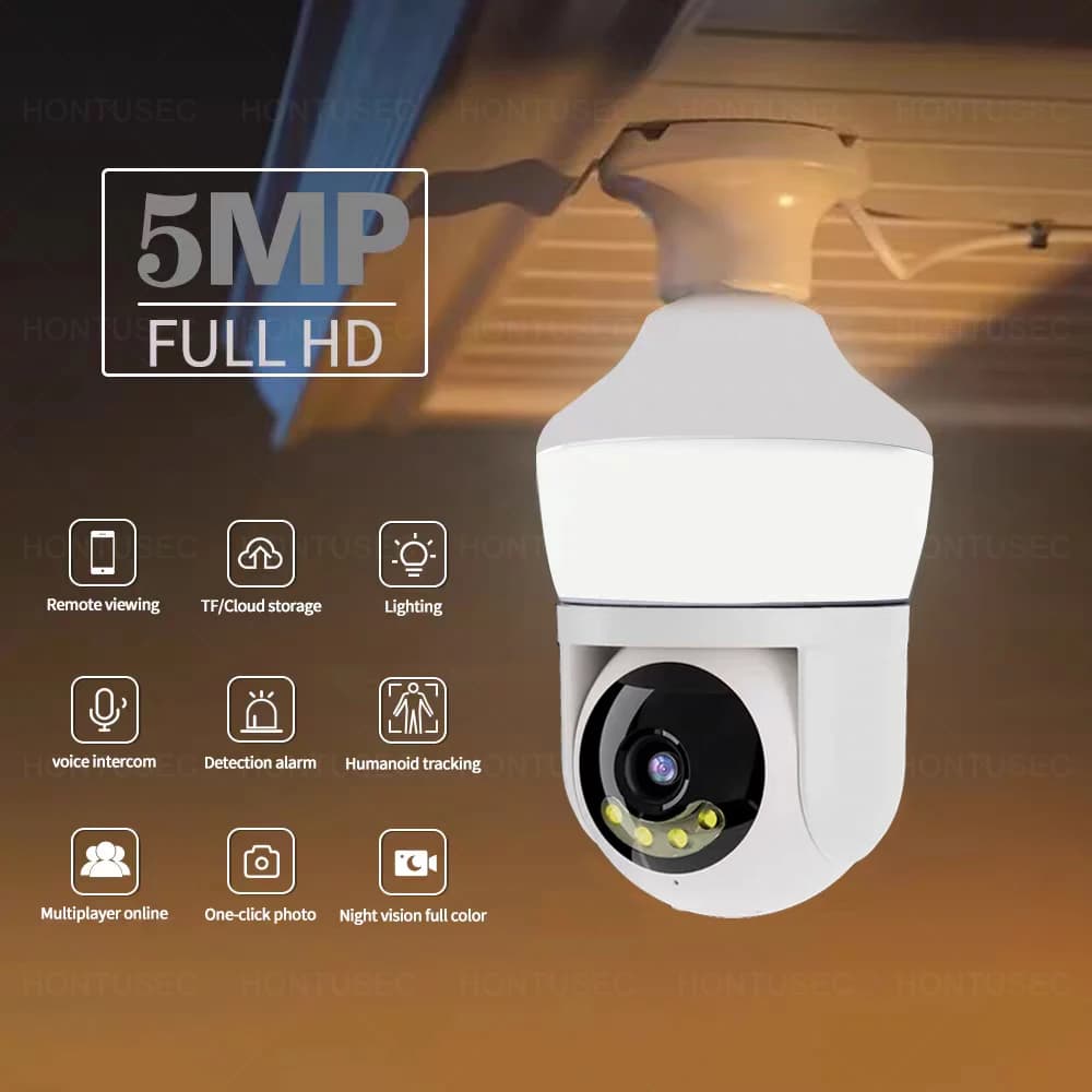 YOOSEE E27 Wifi Lampadina Telecamera 4MP Wifi PTZ Visione notturna colorata Audio bidirezionale Baby Monitor Telecamere di sorveglianza con tracciamento automatico