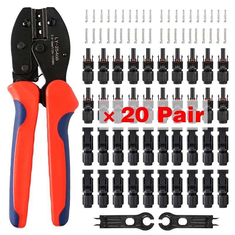 XIONGISOLAR DC Connettore solare 1000V30A Pannello solare Branch Connettori fotovoltaici Collegare Stecker Tool Pinze a crimpare All'ingrosso