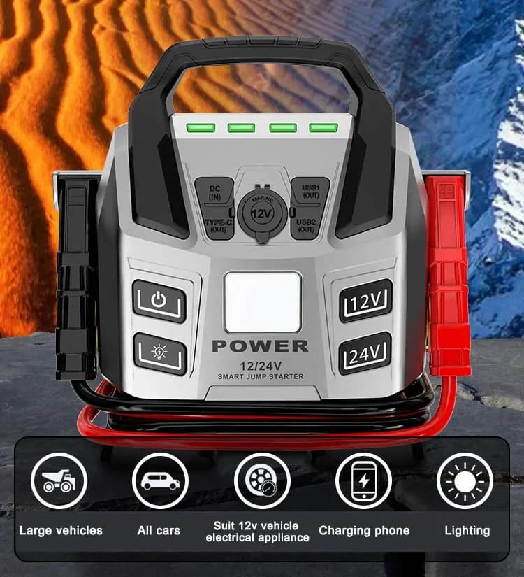# Heavy Duty 12v 24v Car Rv Truck Jump Starter Battery Power Bank Station Batterie Voiture Power Bank 12000a Jump Starter #