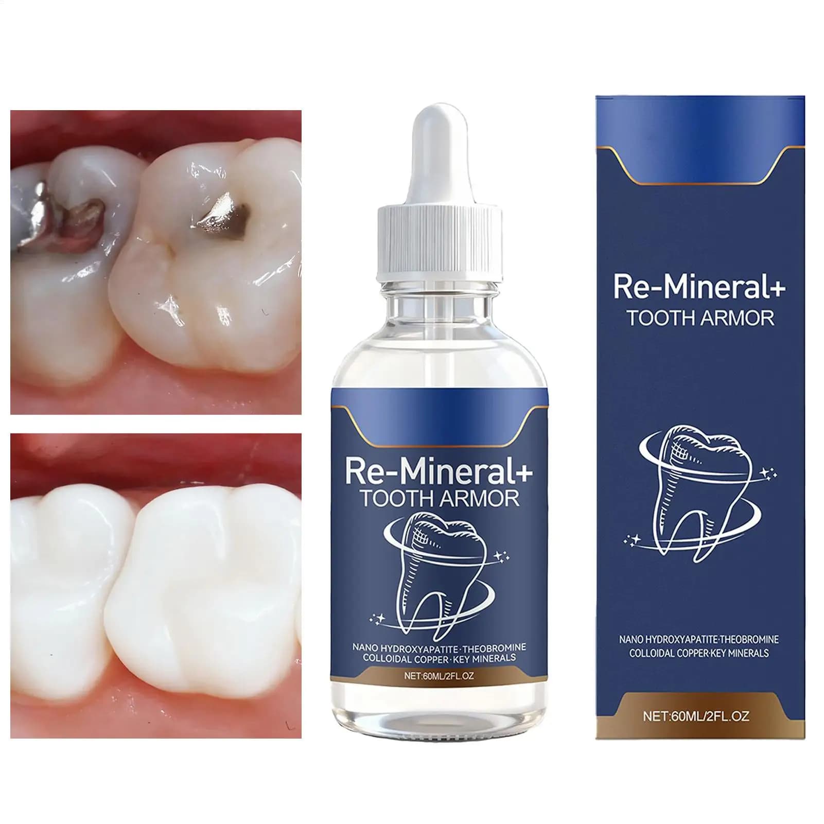 60ml Tooth Cleansing Liquid, Removes Macchies, Tooth Whitening, Genuine Care, Cleaning and Repair for Women