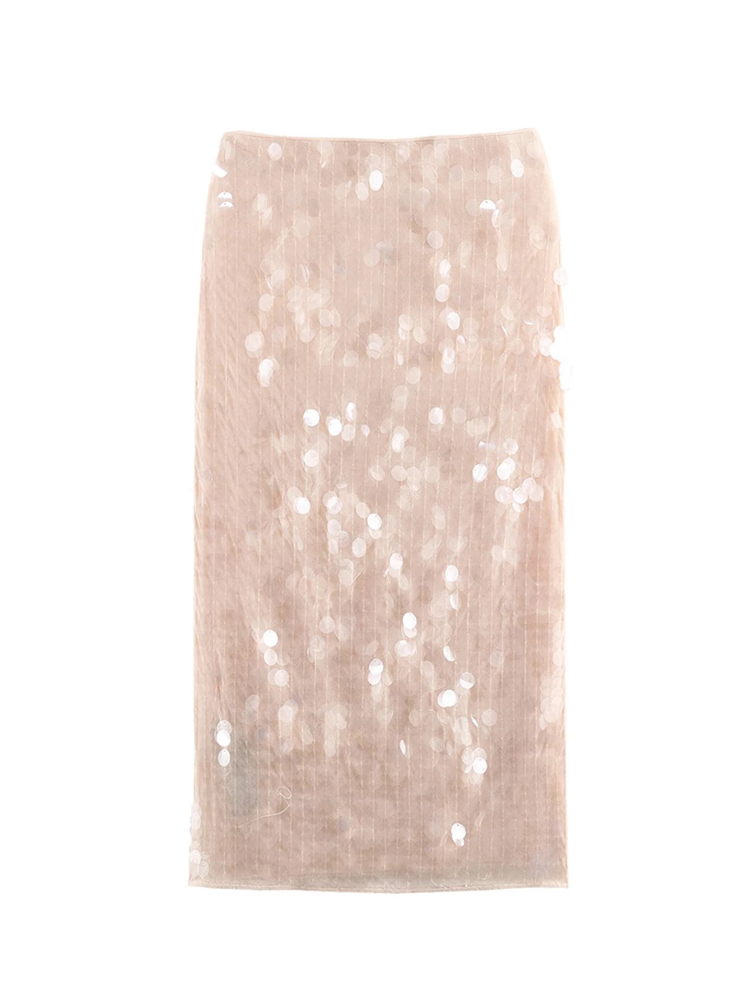 Women Apricot A-line Skirt Vintage Sequins Skirt Harajuku Korean Style Y2k Mid-length Skirts for Women 2000s Clothes Summer 2026