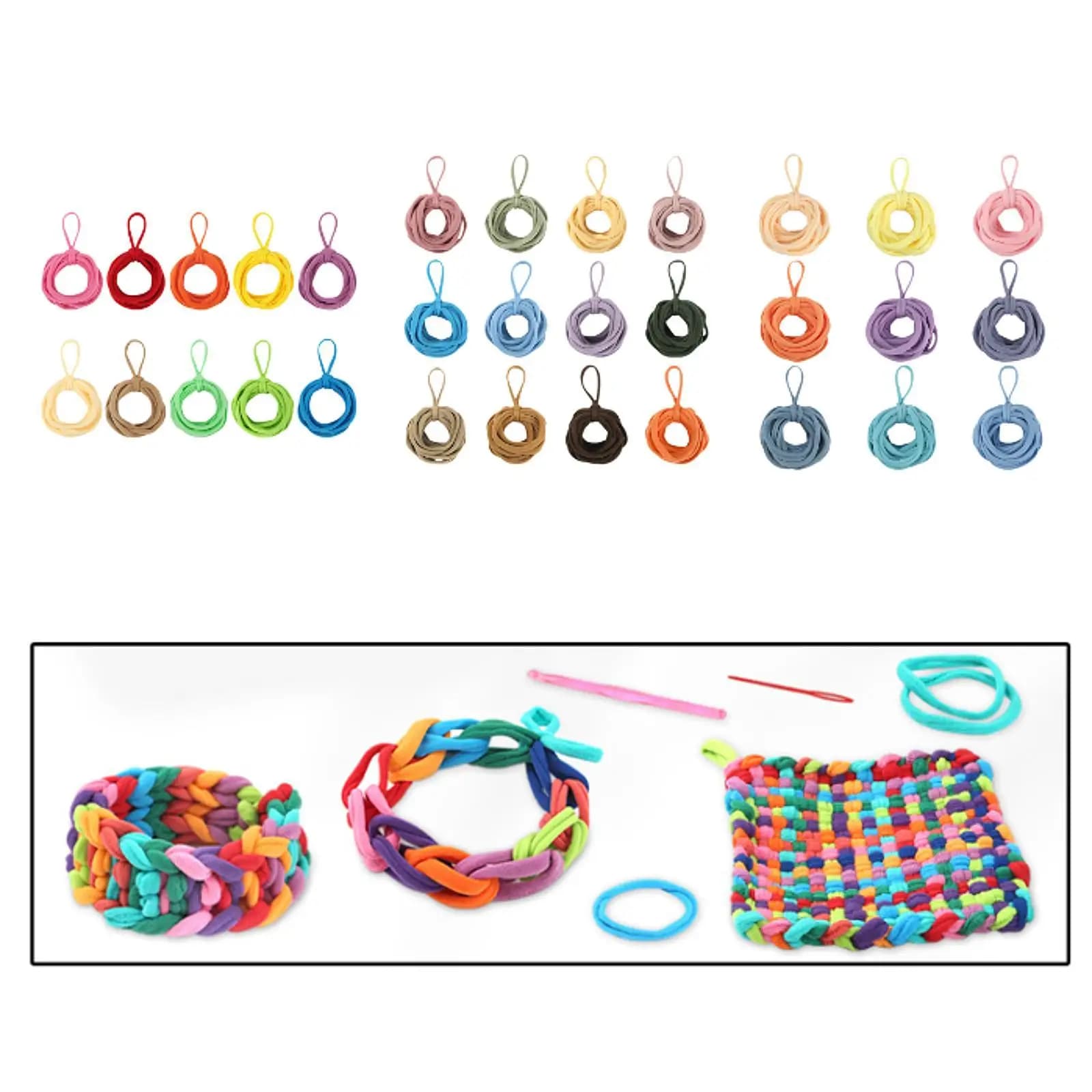 Colorful Weaving Loom Loops DIY Craft Kits Craft Toys Supplies for Creativity and Handmade Projects