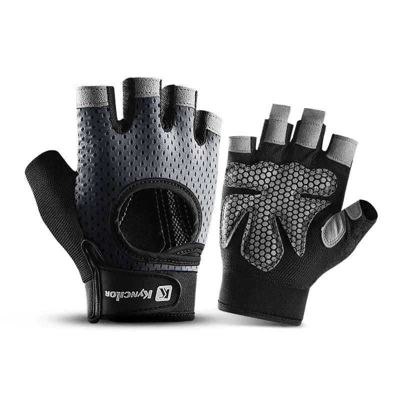 Gym sports gloves for men and women, half fingers, breathable and anti-slip silicone, ideal for weight lifting, cycling, motorcycle