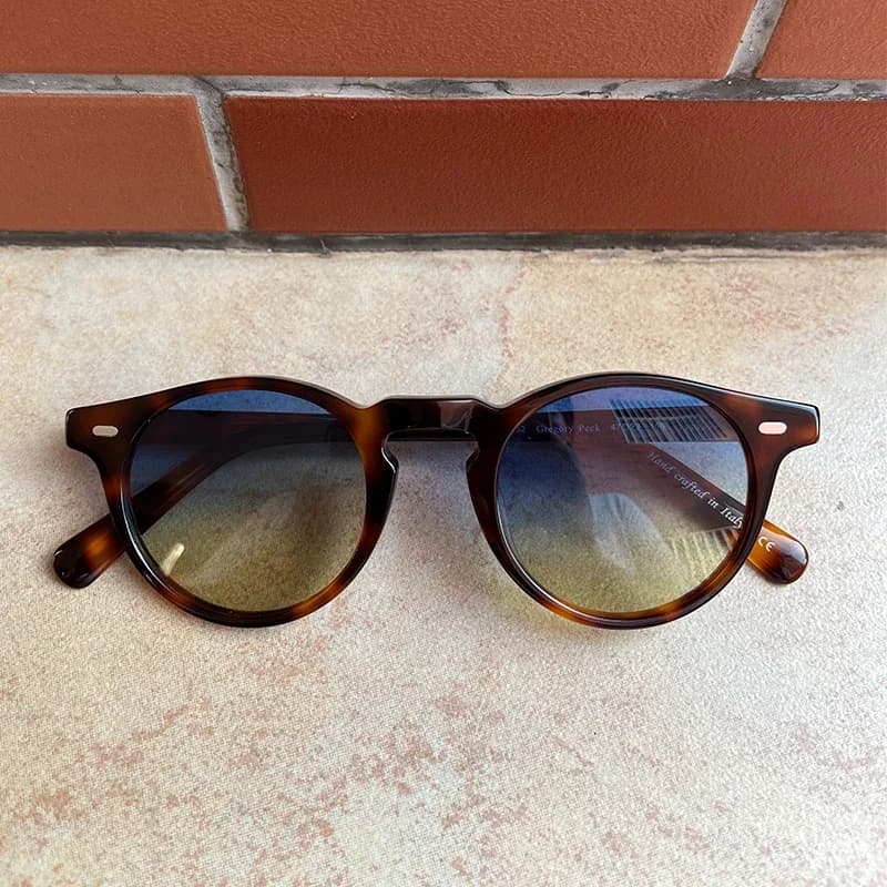 Men's Sunglasses 2023 Gregory Peck Brand Design Women's Sunglasses Colorful Sunglasses Vintage Round Sunglasses Men's Blue Glasses
