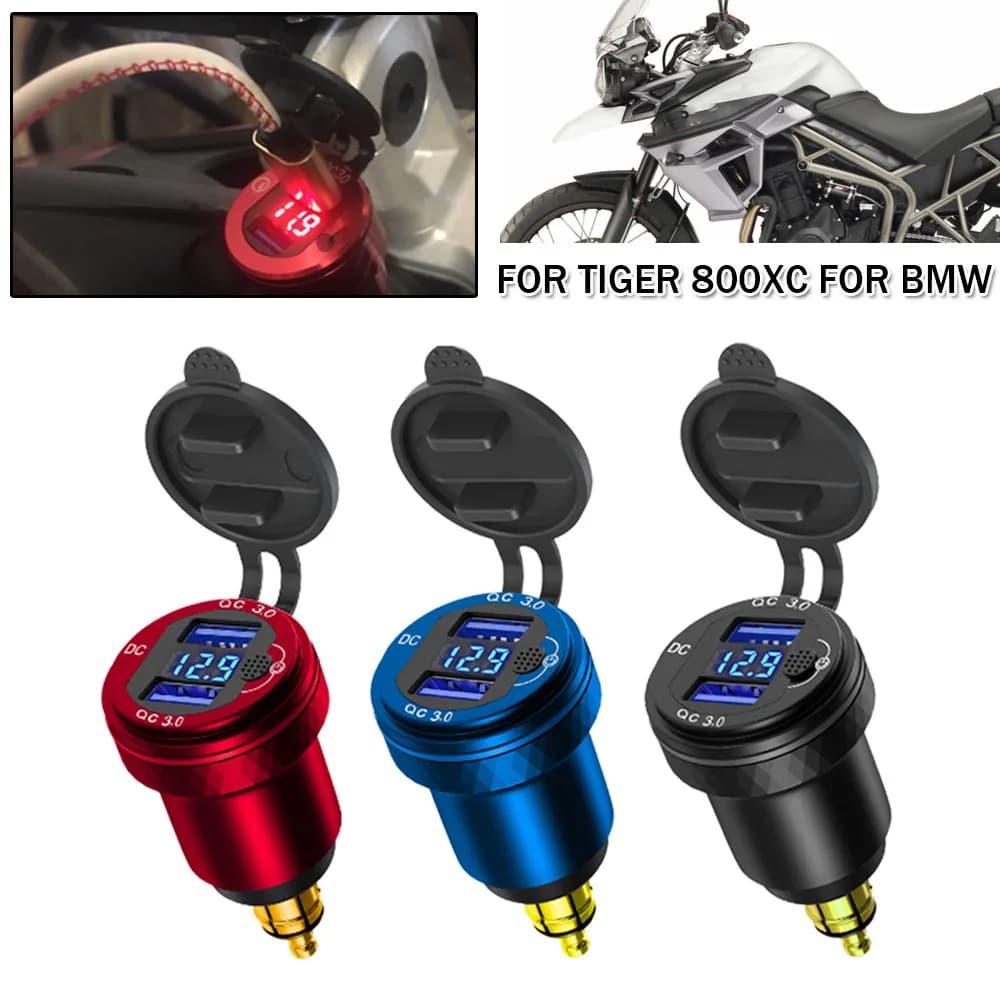 Doppio USB TypeC Quick 3.0 Caricatore DIN Hella Presa Adattatore LED Per BMW R1200RT F900XR R1200GS R1250GS S1000XR F800GS F850 750GS