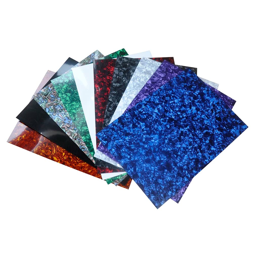 Calibro 0,71 mm Plettro per chitarra Punch Foglio di celluloide fai-da-te Pickguard per pellicola Personalizza foglio formato A4