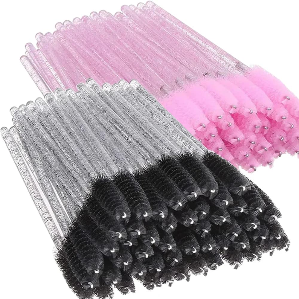 Makeup Brushes Disposable Crystal Eyebrow Brush Diamond Handle Mascara Wand Applicator Eye Lashes Eyelash Extension Tools