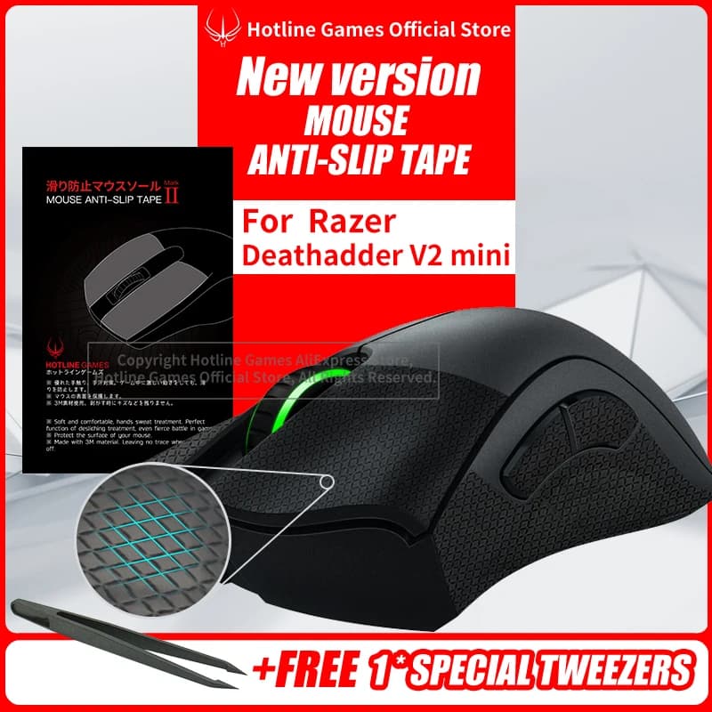 Hotline Games 2.0 Mouse Nastro antiscivolo per mouse da gioco wireless Razer DeathAdder V2 Mini