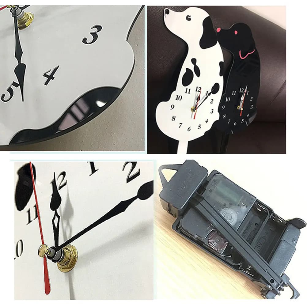 Orologio da Parete in Acrilico Creativo con Motivo di Cane Labrador che Scodinzola, Decorazione Moderna e Graziosa per Soggiorno e Camera da Letto