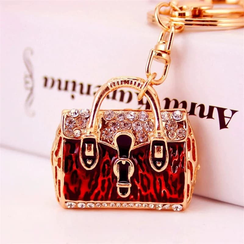 Luxury Jewelry Rhinestones Handbag Design Car Key Chain Creative Key chains Bag Pendant Gifts For Women