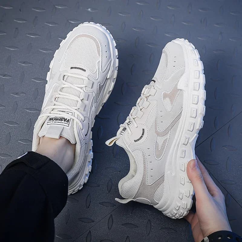 Mountain Trail Lightweight Lace-up Sneakers Anti-slip Outsole for Camping Mall Commutes Campus Holiday Casual Trainers