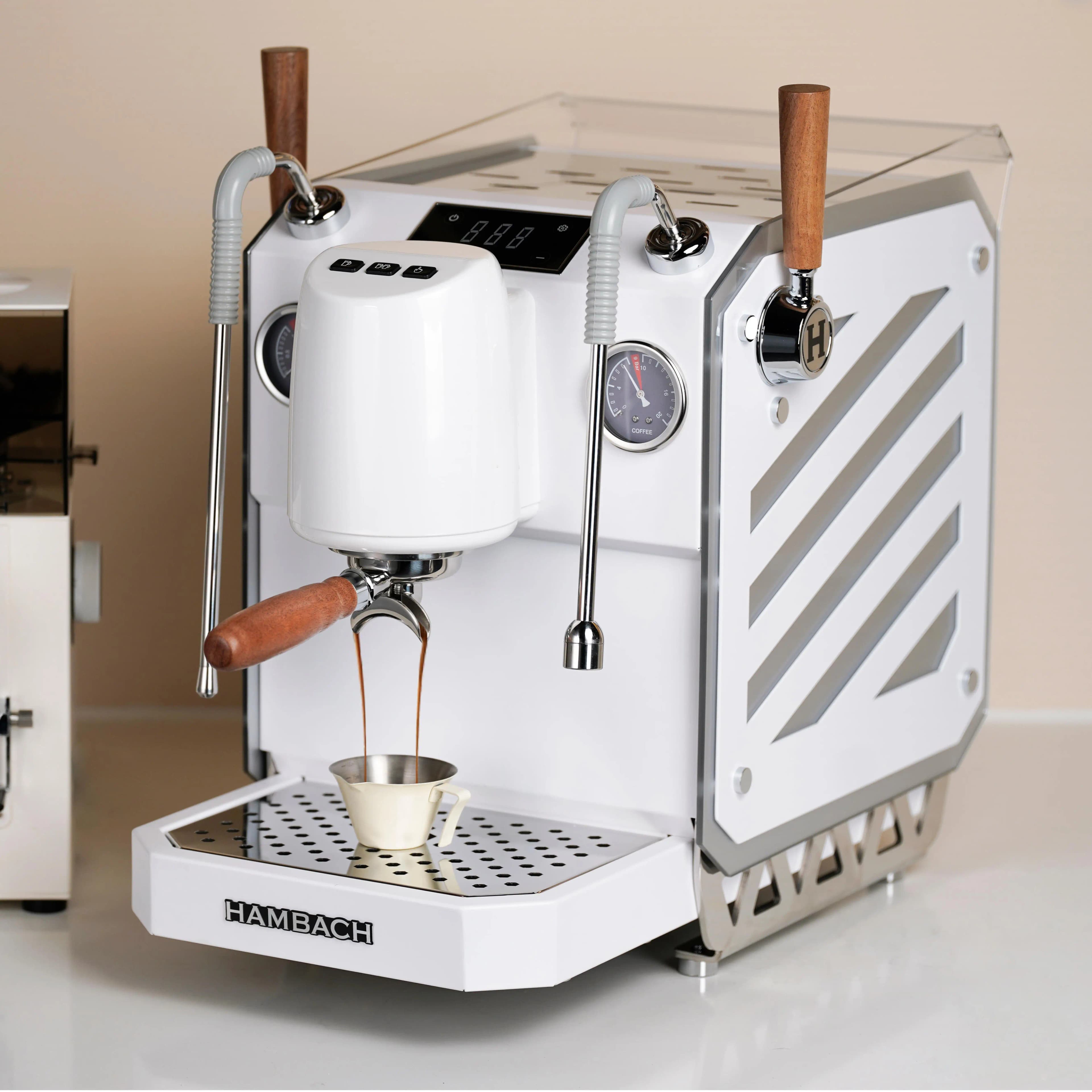 Macchina per Espresso Professionale, Caffettiera Espresso Commerciale con Riscaldamento Rapido, Preparazione Automatica di Latte e Cappuccino