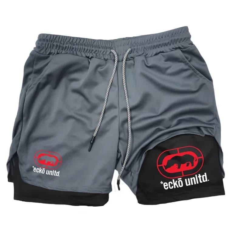 Pantaloncini da Corsa Uomo 2 in 1 a Doppio Strato 2026 - Abbigliamento Sportivo per Palestra, Fitness, Allenamento e Jogging