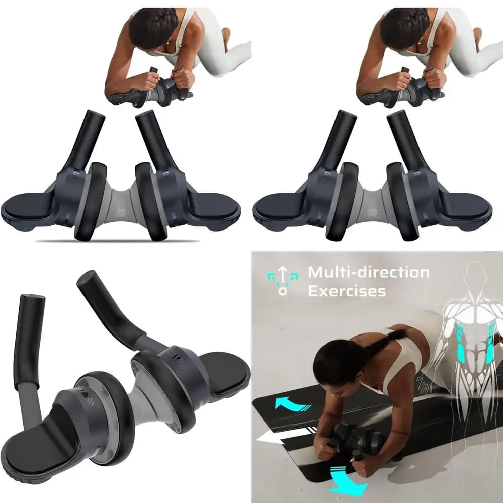 Wheel for Abdominals with Elbow Support, Abdominal Training Tool, Home and Gym Exercise Equipment, Men Roller