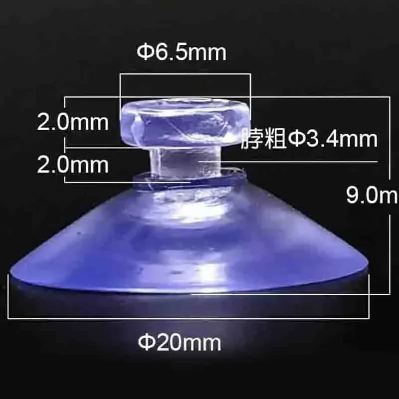 100 pz 20mm Trasparente Testa A Fungo Ventose Per Vuoto Forte Ventose Ganci Gancio per la Decorazione Della Finestra di Nozze Auto di Vetro