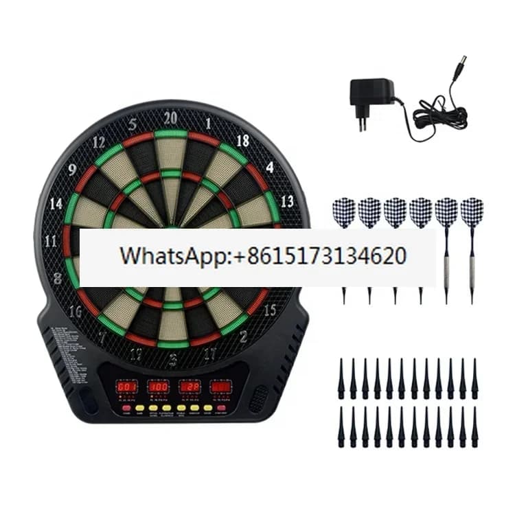 Professional LED Display Dart Game Electronic DartBoard with 6 Darts 24 extra Tips Any Type of Adapter Can Be Choose B06E