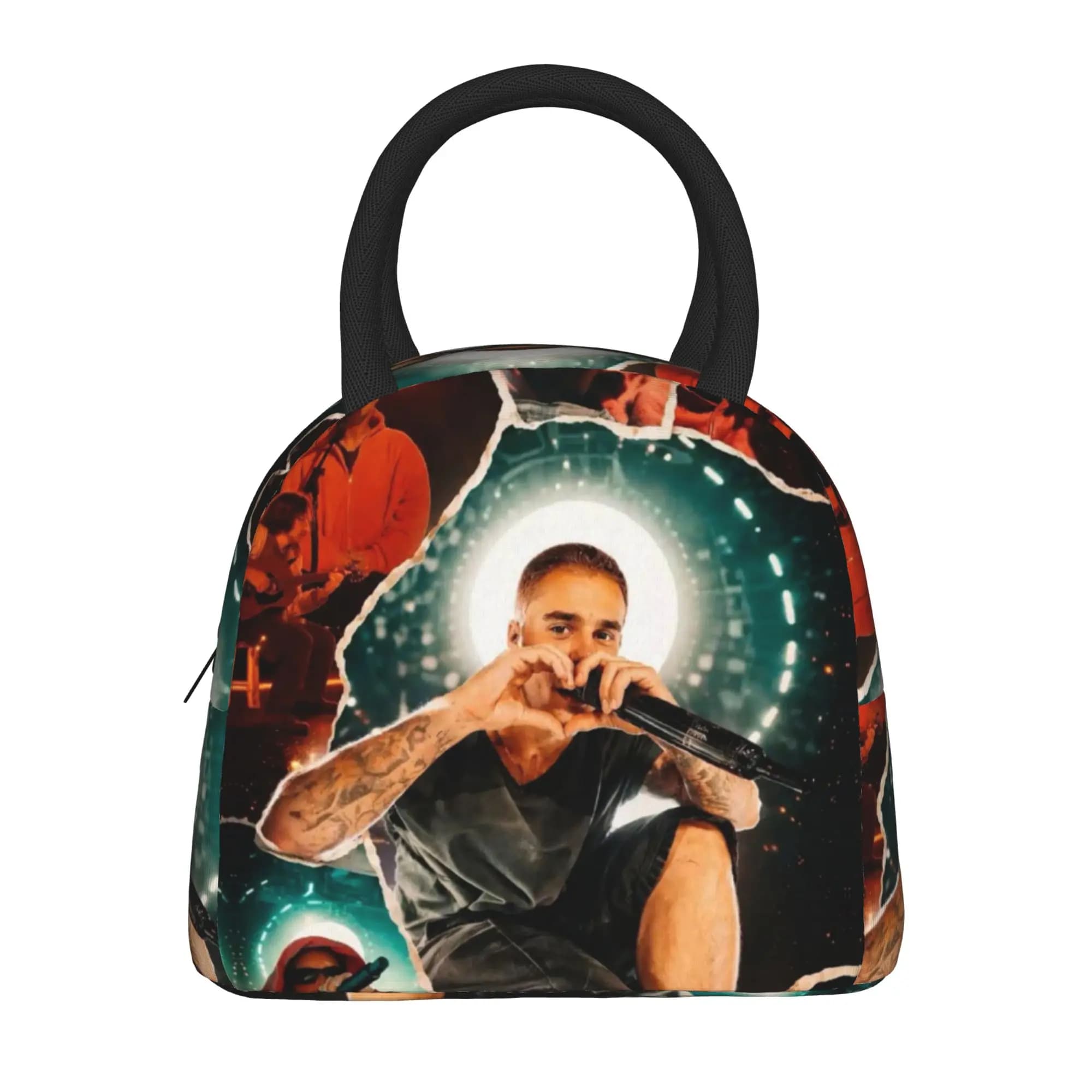Borsa Termica per il Pranzo Justin Bieber Bieberchella Concert 2026, Contenitore per Alimenti Isolato e Impermeabile per Uomini e Donne