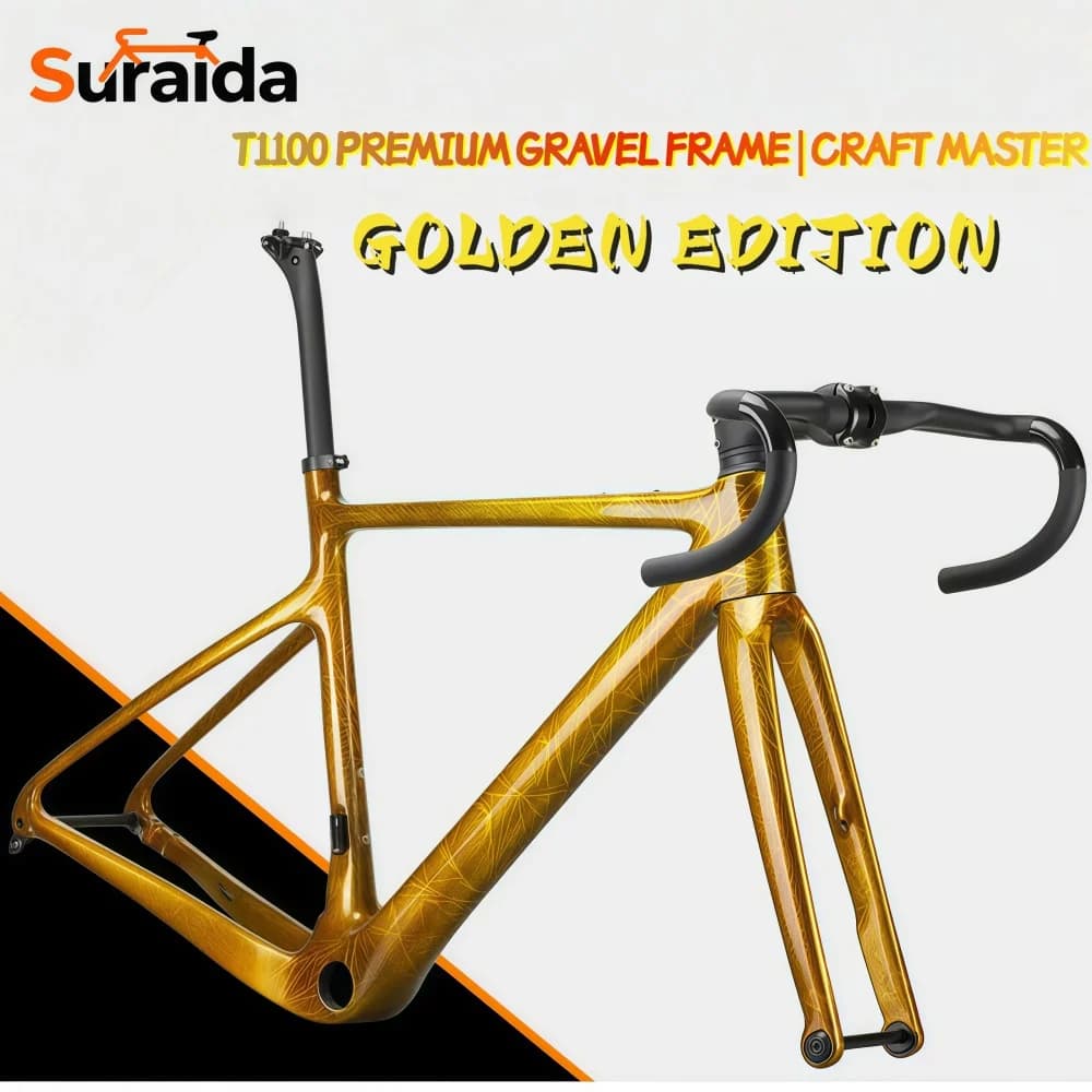 Telaio per bici da ghiaia in carbonio ultraleggero Suraida A5 700 * 40C Freno a disco Cavo completamente nascosto Telaio da corsa su strada per ciclocross