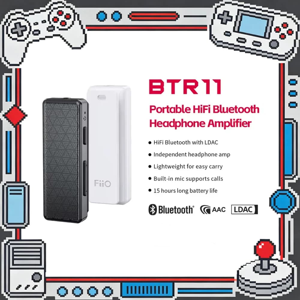 FiiO BTR11 Ricevitore Bluetooth 5.3 LDAC Adattatore Amplificatore per Cuffie Wireless con Jack da 3,5mm