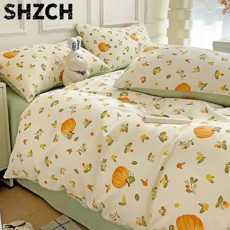 Soft Purple Lavender Floral Duvet Cover, Twin Queen King Size, 220x240cm