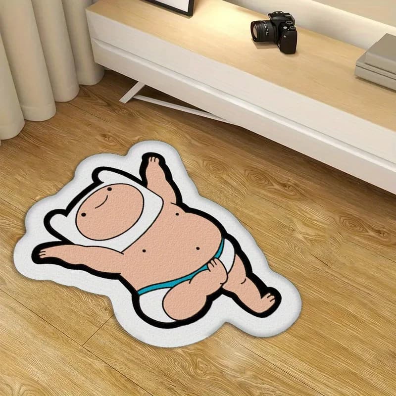 VIKAMA Cartoon Theme Carton for Yoga, Personalized Mat for Living, Bedroom, Bathroom, Non-slip and Absorbent, Home Decoration