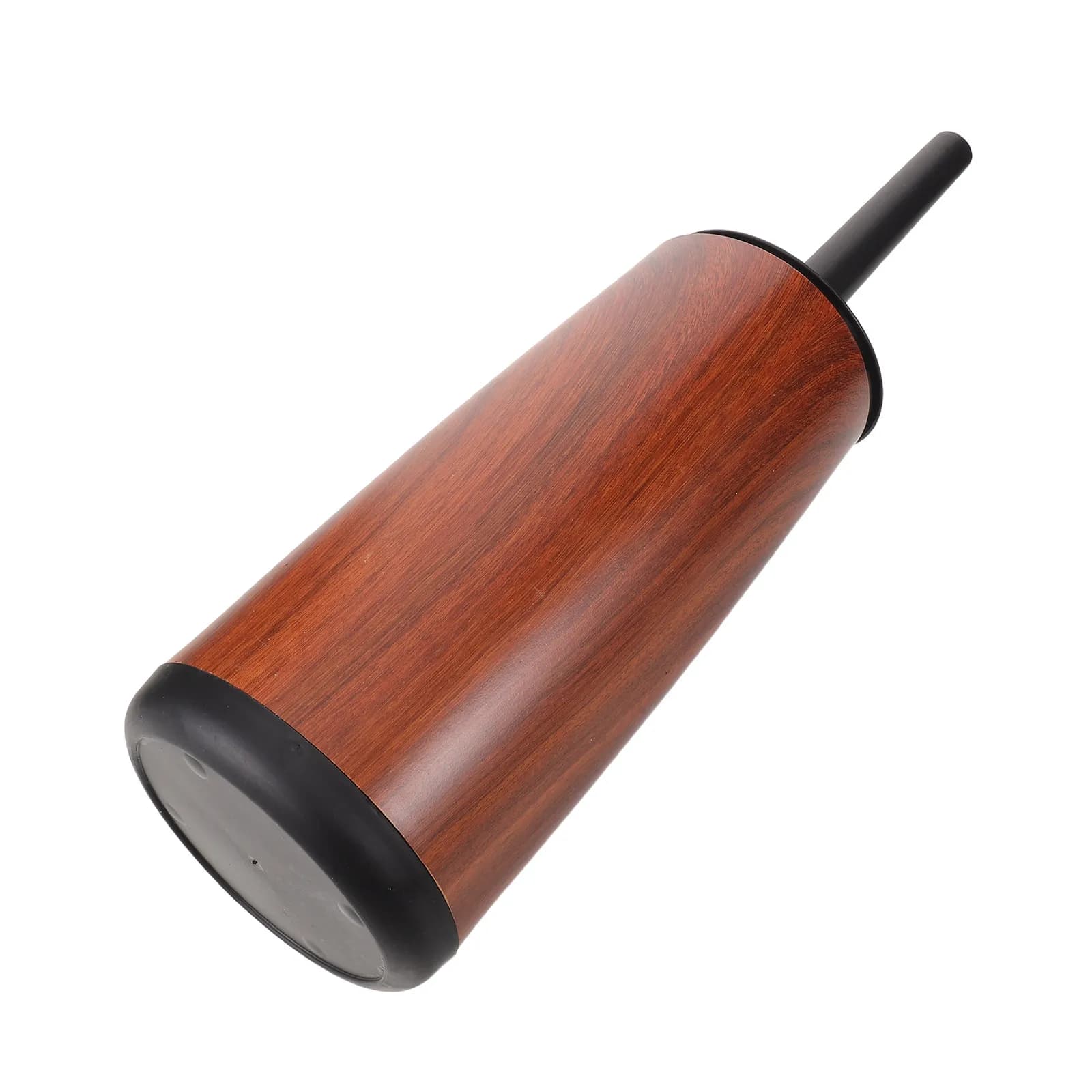 Handled Toilet Brush Long Handle Wood Grain Covered Holder Deep Cleaning Toilet Bowl Scrubber Household Bathroom Tool