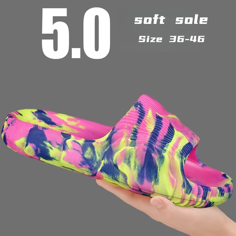 Ciabatte Estive Leggere in EVA per Donna, Pantofole Sportive da Interno, Antiscivolo per Bagno, Sandali Unisex Piatti con Suola Morbida per Spiaggia