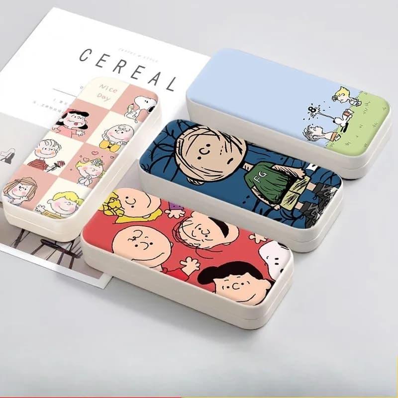 New Snoopy Anime High-end Portable Men and Women Ins Simple and Durable Myopia Glasses Sunglasses Storage Box
