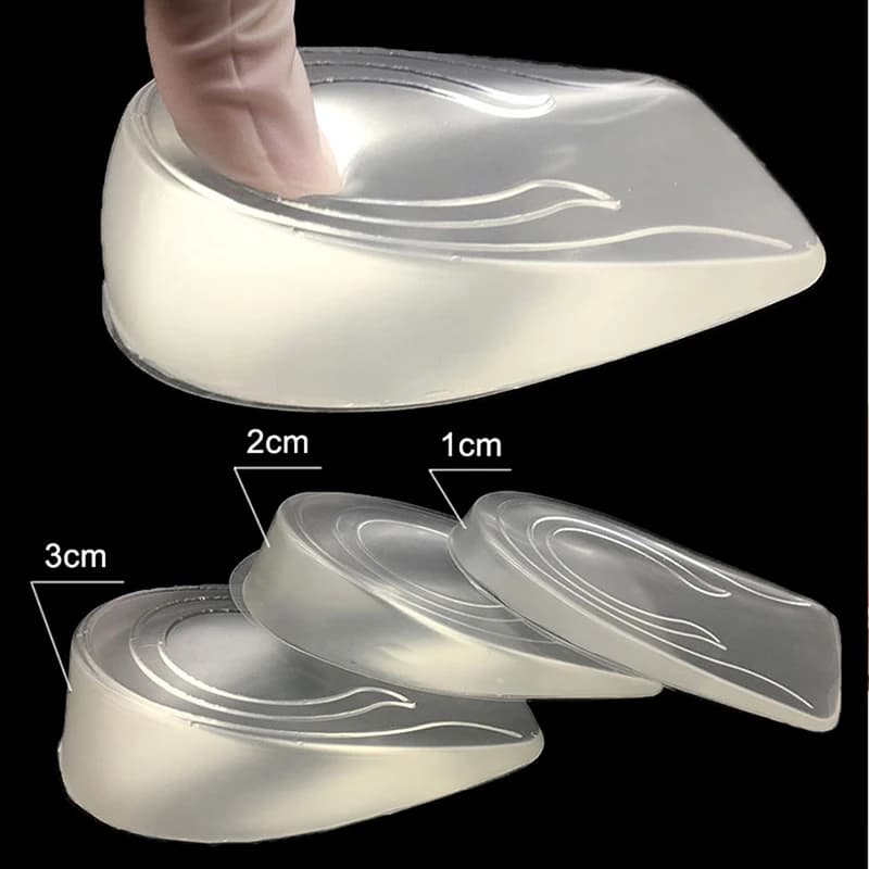 {NN72} 1 paio di scarpe con rialzo per uomo e donna, soletta in silicone, inserto per tallone, per aumentare l'altezza