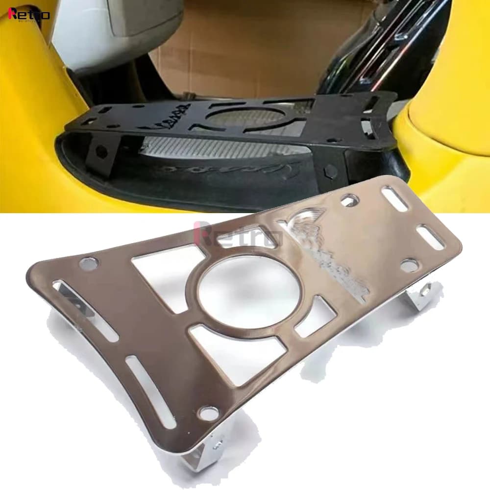 For VESPA Sprint 150 125 Primavera 125 150 Split storage rack Mesh Luggage Rack Footboard Middle Bracket Foot Pedal Cup holder