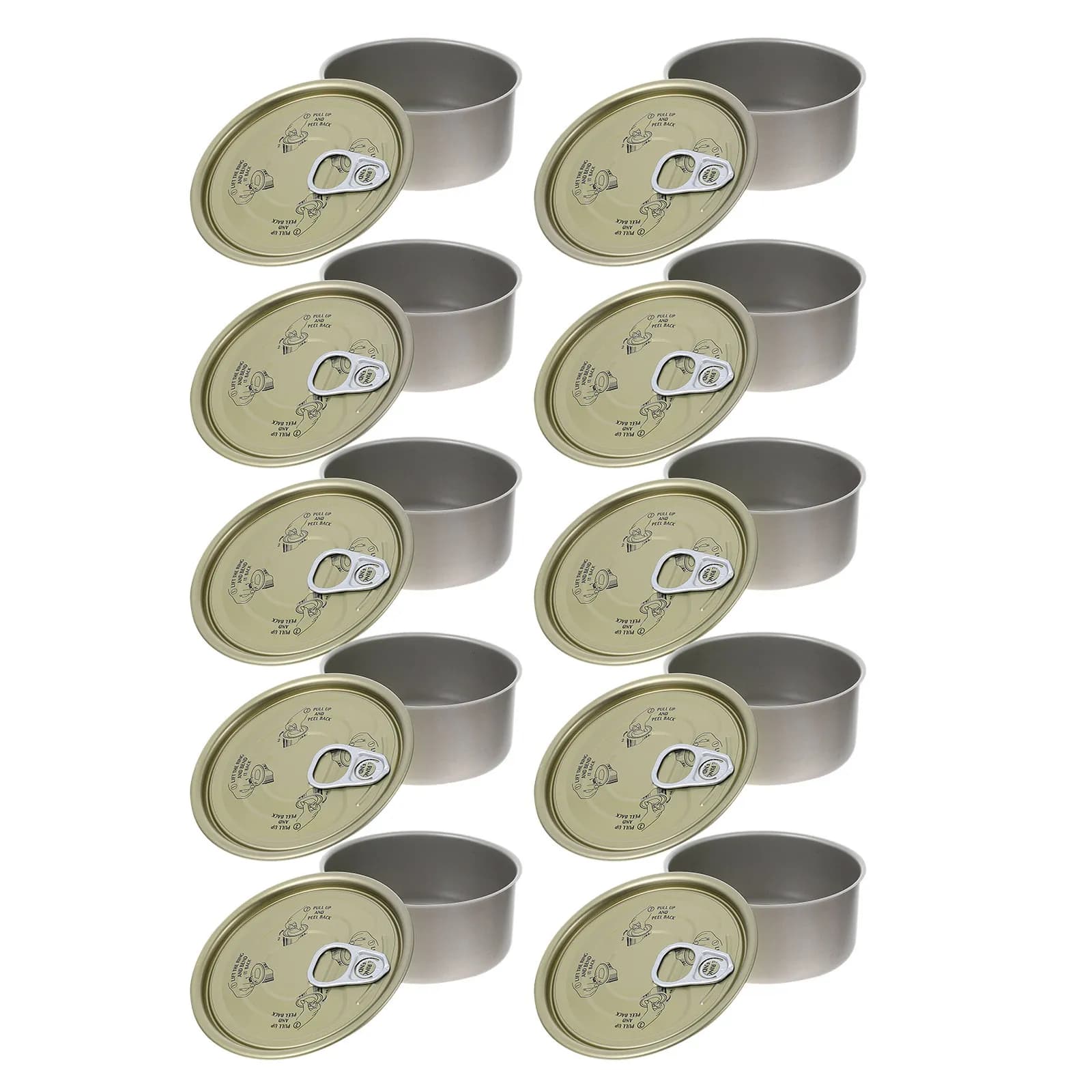 10Pcs Kitchen Storage Tinplate Sealed Tin Canister Food Storage Container Tea Coffee Candy Sealed Tin Dried Fruit Can
